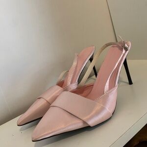 Satin Pink Heel